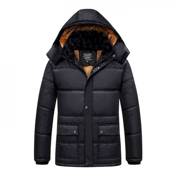 men's padded long coat regular fit jacket solid colored black / plus size / plus size men's padded long coat regular fit jacket solid colored black / plus size / plus size
