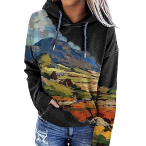 women's hoodie pullover graphic front pocket daily going out casual streetwear hoodies sweatshirts loose blue wine army green